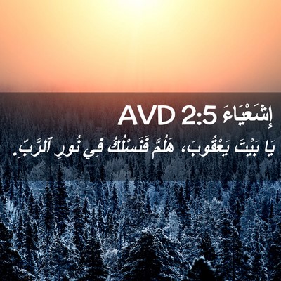 Picture 02 - إِشَعْيَاءَ 2:5 AVD - يَا بَيْتَ يَعْقُوبَ، - Bible Verse Picture