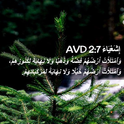Picture 02 - إِشَعْيَاءَ 2:7 AVD - وَٱمْتَلَأَتْ أَرْضُهُمْ - Bible Verse Picture