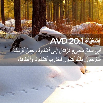 Picture 02 - إِشَعْيَاءَ 20:1 AVD - فِي سَنَةِ مَجِيءِ - Bible Verse Picture