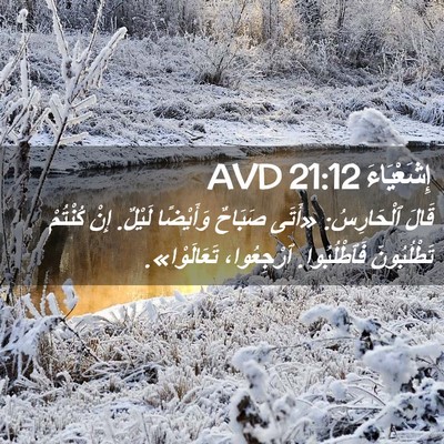 Picture 02 - إِشَعْيَاءَ 21:12 AVD - قَالَ ٱلْحَارِسُ: «أَتَى - Bible Verse Picture