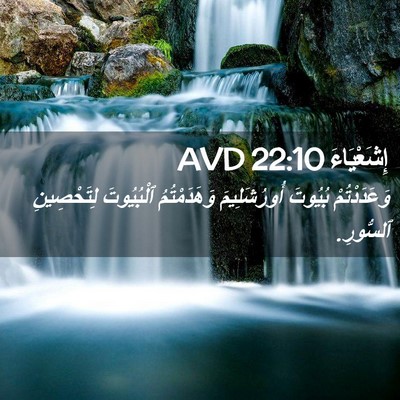 Picture 02 - إِشَعْيَاءَ 22:10 AVD - وَعَدَدْتُمْ بُيُوتَ - Bible Verse Picture