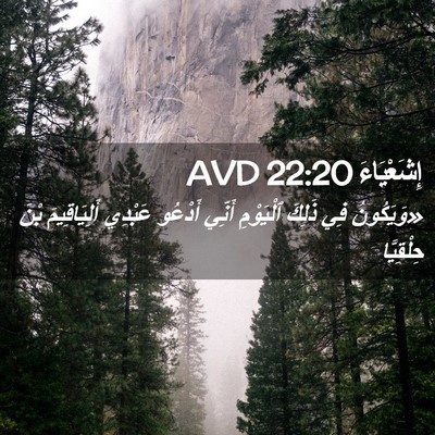 Picture 02 - إِشَعْيَاءَ 22:20 AVD - «وَيَكُونُ فِي ذَلِكَ - Bible Verse Picture