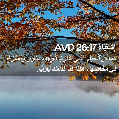 Picture 02 - إِشَعْيَاءَ 26:17 AVD - كَمَا أَنَّ ٱلْحُبْلَى - Bible Verse Picture