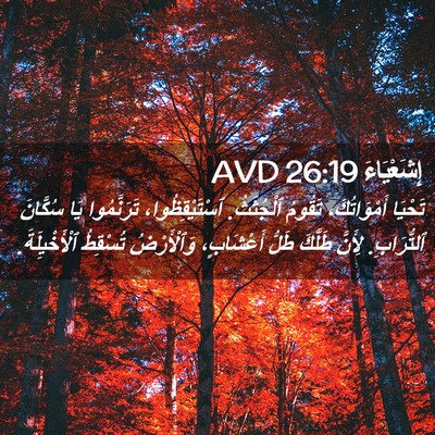 Picture 02 - إِشَعْيَاءَ 26:19 AVD - تَحْيَا أَمْوَاتُكَ، - Bible Verse Picture