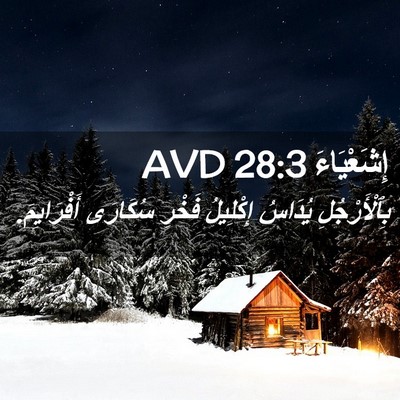 Picture 02 - إِشَعْيَاءَ 28:3 AVD - بِٱلْأَرْجُلِ يُدَاسُ - Bible Verse Picture