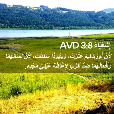 Picture 02 - إِشَعْيَاءَ 3:8 AVD - لِأَنَّ أُورُشَلِيمَ - Bible Verse Picture