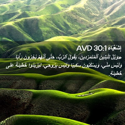 Picture 02 - إِشَعْيَاءَ 30:1 AVD - «وَيْلٌ لِلْبَنِينَ - Bible Verse Picture