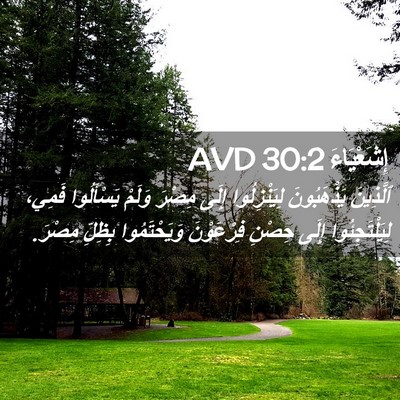 Picture 02 - إِشَعْيَاءَ 30:2 AVD - ٱلَّذِينَ يَذْهَبُونَ - Bible Verse Picture