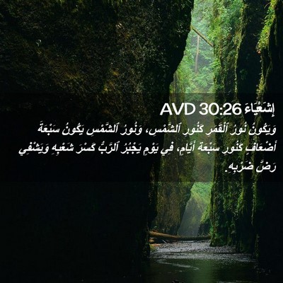 Picture 02 - إِشَعْيَاءَ 30:26 AVD - وَيَكُونُ نُورُ ٱلْقَمَرِ - Bible Verse Picture