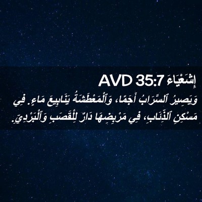 Picture 02 - إِشَعْيَاءَ 35:7 AVD - وَيَصِيرُ ٱلسَّرَابُ - Bible Verse Picture