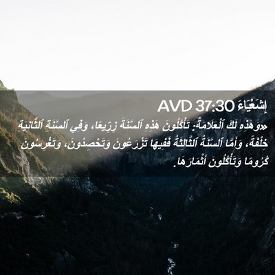Picture 02 - إِشَعْيَاءَ 37:30 AVD - «وَهَذِهِ لَكَ - Bible Verse Picture