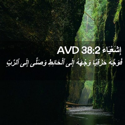 Picture 02 - إِشَعْيَاءَ 38:2 AVD - فَوَجَّهَ حَزَقِيَّا - Bible Verse Picture