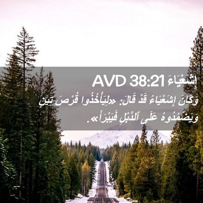 Picture 02 - إِشَعْيَاءَ 38:21 AVD - وَكَانَ إِشَعْيَاءُ قَدْ - Bible Verse Picture