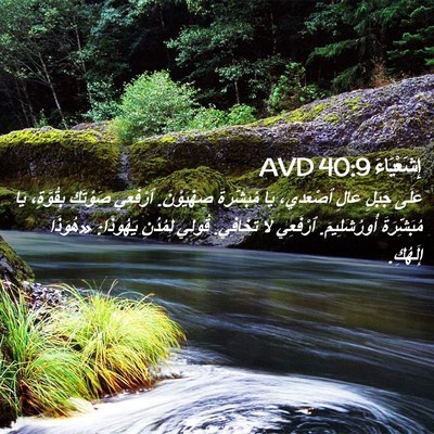 Picture 02 - إِشَعْيَاءَ 40:9 AVD - عَلَى جَبَلٍ عَالٍ - Bible Verse Picture