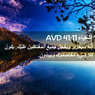 Picture 02 - إِشَعْيَاءَ 41:11 AVD - إِنَّهُ سَيَخْزَى - Bible Verse Picture