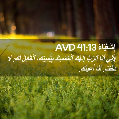 Picture 02 - إِشَعْيَاءَ 41:13 AVD - لِأَنِّي أَنَا ٱلرَّبُّ - Bible Verse Picture