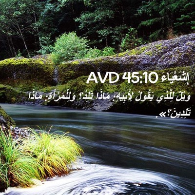 Picture 02 - إِشَعْيَاءَ 45:10 AVD - وَيْلٌ لِلَّذِي يَقُولُ - Bible Verse Picture