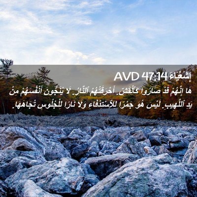 Picture 02 - إِشَعْيَاءَ 47:14 AVD - هَا إِنَّهُمْ قَدْ صَارُوا - Bible Verse Picture