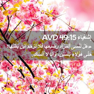 Picture 02 - إِشَعْيَاءَ 49:15 AVD - «هَلْ تَنْسَى ٱلْمَرْأَةُ - Bible Verse Picture