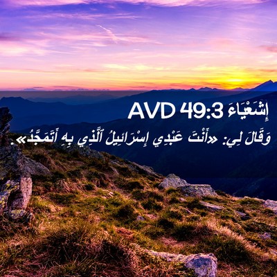 Picture 02 - إِشَعْيَاءَ 49:3 AVD - وَقَالَ لِي: «أَنْتَ - Bible Verse Picture