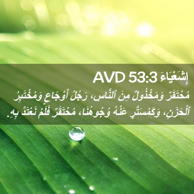 Picture 02 - إِشَعْيَاءَ 53:3 AVD - مُحْتَقَرٌ وَمَخْذُولٌ - Bible Verse Picture