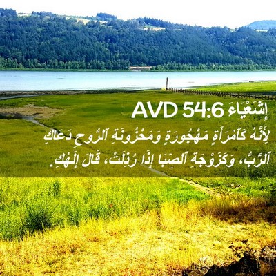 Picture 02 - إِشَعْيَاءَ 54:6 AVD - لِأَنَّهُ كَٱمْرَأَةٍ - Bible Verse Picture