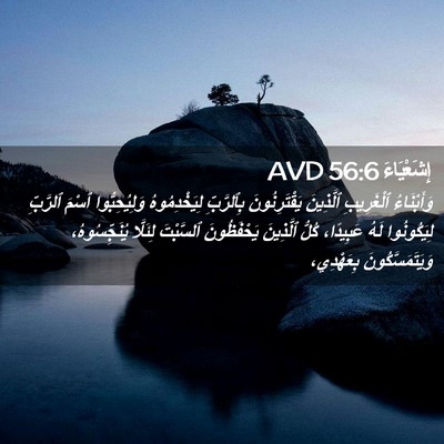 Picture 02 - إِشَعْيَاءَ 56:6 AVD - وَأَبْنَاءُ ٱلْغَرِيبِ - Bible Verse Picture