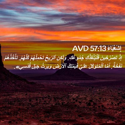 Picture 02 - إِشَعْيَاءَ 57:13 AVD - إِذْ تَصْرُخِينَ - Bible Verse Picture