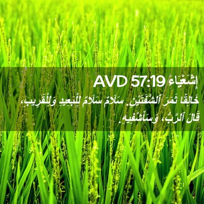 Picture 02 - إِشَعْيَاءَ 57:19 AVD - خَالِقًا ثَمَرَ - Bible Verse Picture
