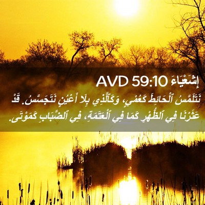 Picture 02 - إِشَعْيَاءَ 59:10 AVD - نَتَلَمَّسُ ٱلْحَائِطَ - Bible Verse Picture