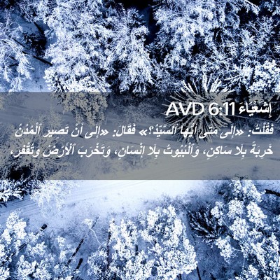 Picture 02 - إِشَعْيَاءَ 6:11 AVD - فَقُلْتُ: «إِلَى مَتَى - Bible Verse Picture