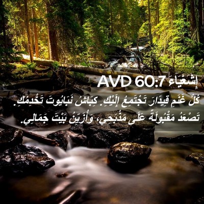 Picture 02 - إِشَعْيَاءَ 60:7 AVD - كُلُّ غَنَمِ قِيدَارَ - Bible Verse Picture