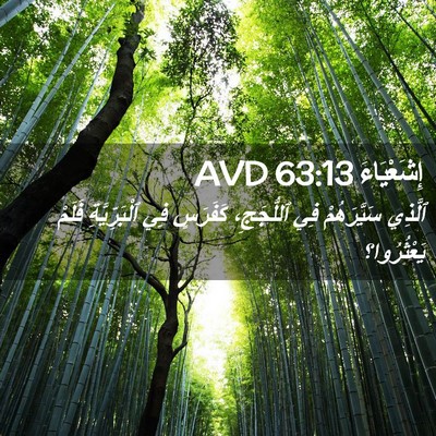 Picture 02 - إِشَعْيَاءَ 63:13 AVD - ٱلَّذِي سَيَّرَهُمْ فِي - Bible Verse Picture
