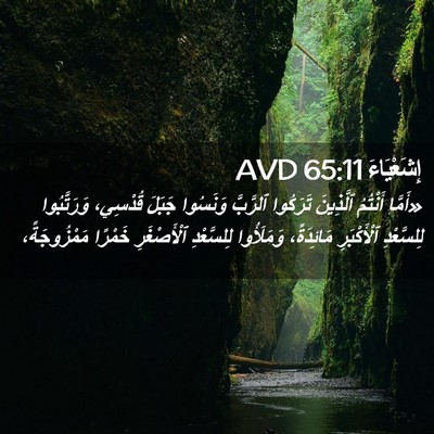 Picture 02 - إِشَعْيَاءَ 65:11 AVD - «أَمَّا أَنْتُمُ - Bible Verse Picture