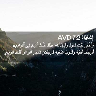 Picture 02 - إِشَعْيَاءَ 7:2 AVD - وَأُخْبِرَ بَيْتُ دَاوُدَ - Bible Verse Picture