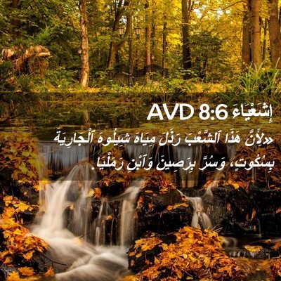 Picture 02 - إِشَعْيَاءَ 8:6 AVD - «لِأَنَّ هَذَا ٱلشَّعْبَ - Bible Verse Picture