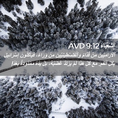 Picture 02 - إِشَعْيَاءَ 9:12 AVD - ٱلْأَرَامِيِّينَ مِنْ - Bible Verse Picture