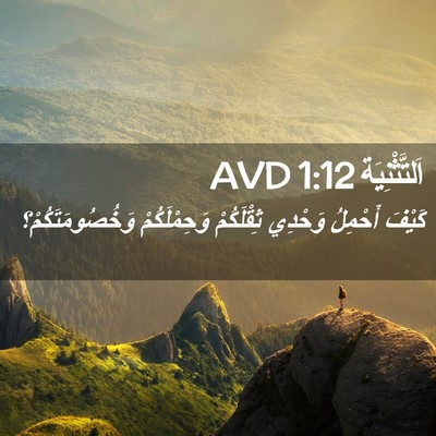Picture 02 - اَلتَّثْنِيَة 1:12 AVD - كَيْفَ أَحْمِلُ وَحْدِي - Bible Verse Picture