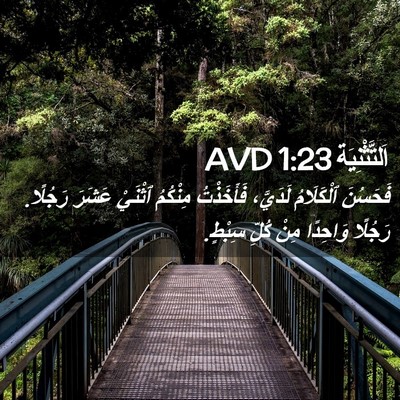 Picture 02 - اَلتَّثْنِيَة 1:23 AVD - فَحَسُنَ ٱلْكَلَامُ - Bible Verse Picture
