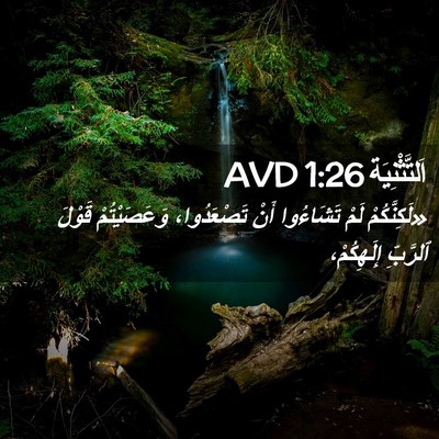 Picture 02 - اَلتَّثْنِيَة 1:26 AVD - «لَكِنَّكُمْ لَمْ - Bible Verse Picture