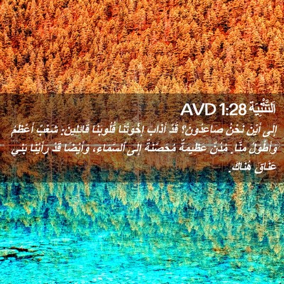 Picture 02 - اَلتَّثْنِيَة 1:28 AVD - إِلَى أَيْنَ نَحْنُ - Bible Verse Picture