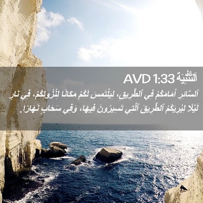 Picture 02 - اَلتَّثْنِيَة 1:33 AVD - ٱلسَّائِرِ أَمَامَكُمْ - Bible Verse Picture