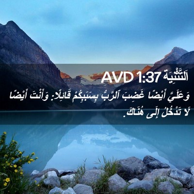 Picture 02 - اَلتَّثْنِيَة 1:37 AVD - وَعَلَيَّ أَيْضًا غَضِبَ - Bible Verse Picture