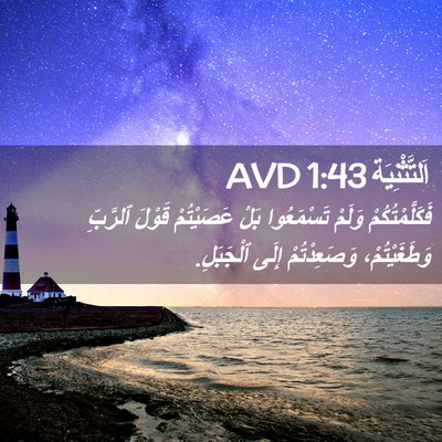 Picture 02 - اَلتَّثْنِيَة 1:43 AVD - فَكَلَّمْتُكُمْ وَلَمْ - Bible Verse Picture
