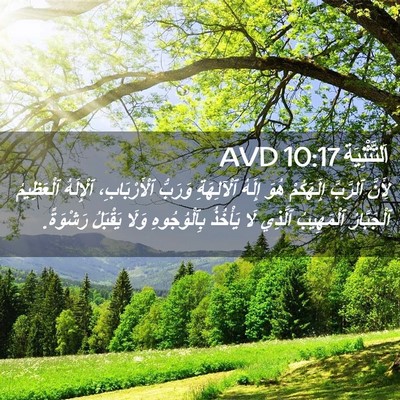 Picture 02 - اَلتَّثْنِيَة 10:17 AVD - لِأَنَّ ٱلرَّبَّ - Bible Verse Picture