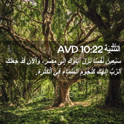 Picture 02 - اَلتَّثْنِيَة 10:22 AVD - سَبْعِينَ نَفْسًا نَزَلَ - Bible Verse Picture