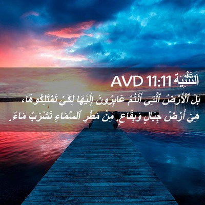 Picture 02 - اَلتَّثْنِيَة 11:11 AVD - بَلْ ٱلْأَرْضُ ٱلَّتِي - Bible Verse Picture