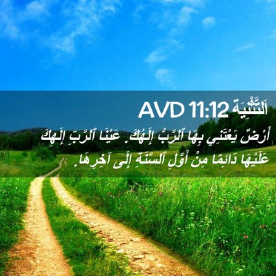 Picture 02 - اَلتَّثْنِيَة 11:12 AVD - أَرْضٌ يَعْتَنِي بِهَا - Bible Verse Picture