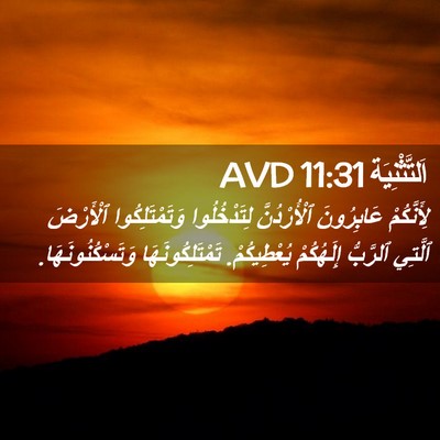 Picture 02 - اَلتَّثْنِيَة 11:31 AVD - لِأَنَّكُمْ عَابِرُونَ - Bible Verse Picture