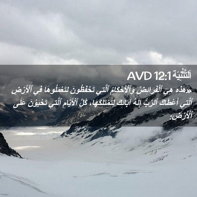 Picture 02 - اَلتَّثْنِيَة 12:1 AVD - «هَذِهِ هِيَ ٱلْفَرَائِضُ - Bible Verse Picture